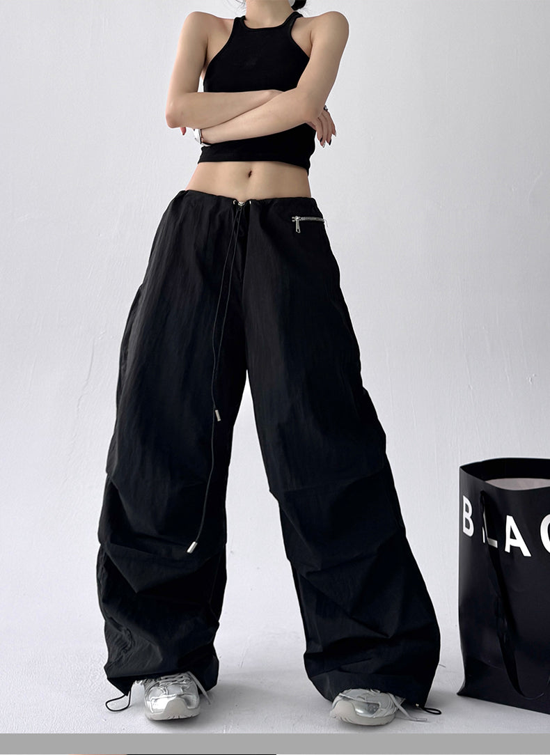 Crinkle Zip Trousers