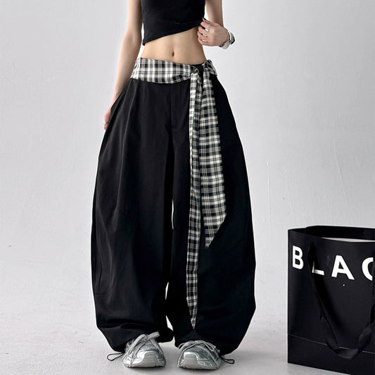Check Wrap Pants