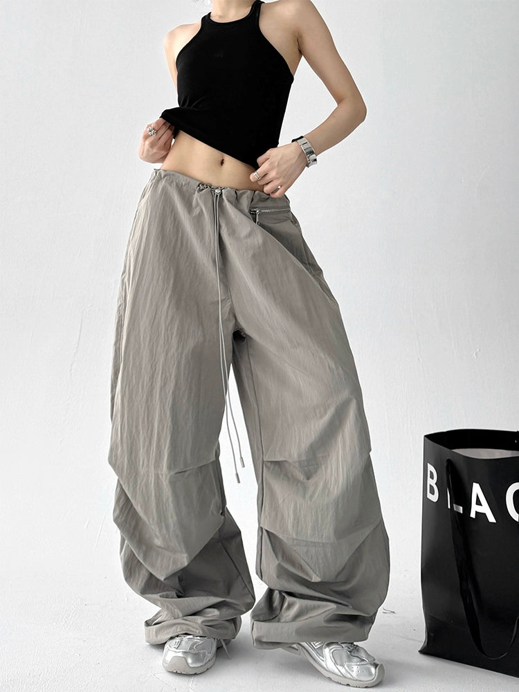 Crinkle Zip Trousers