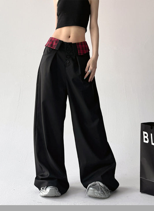 Contrast Fold Trousers