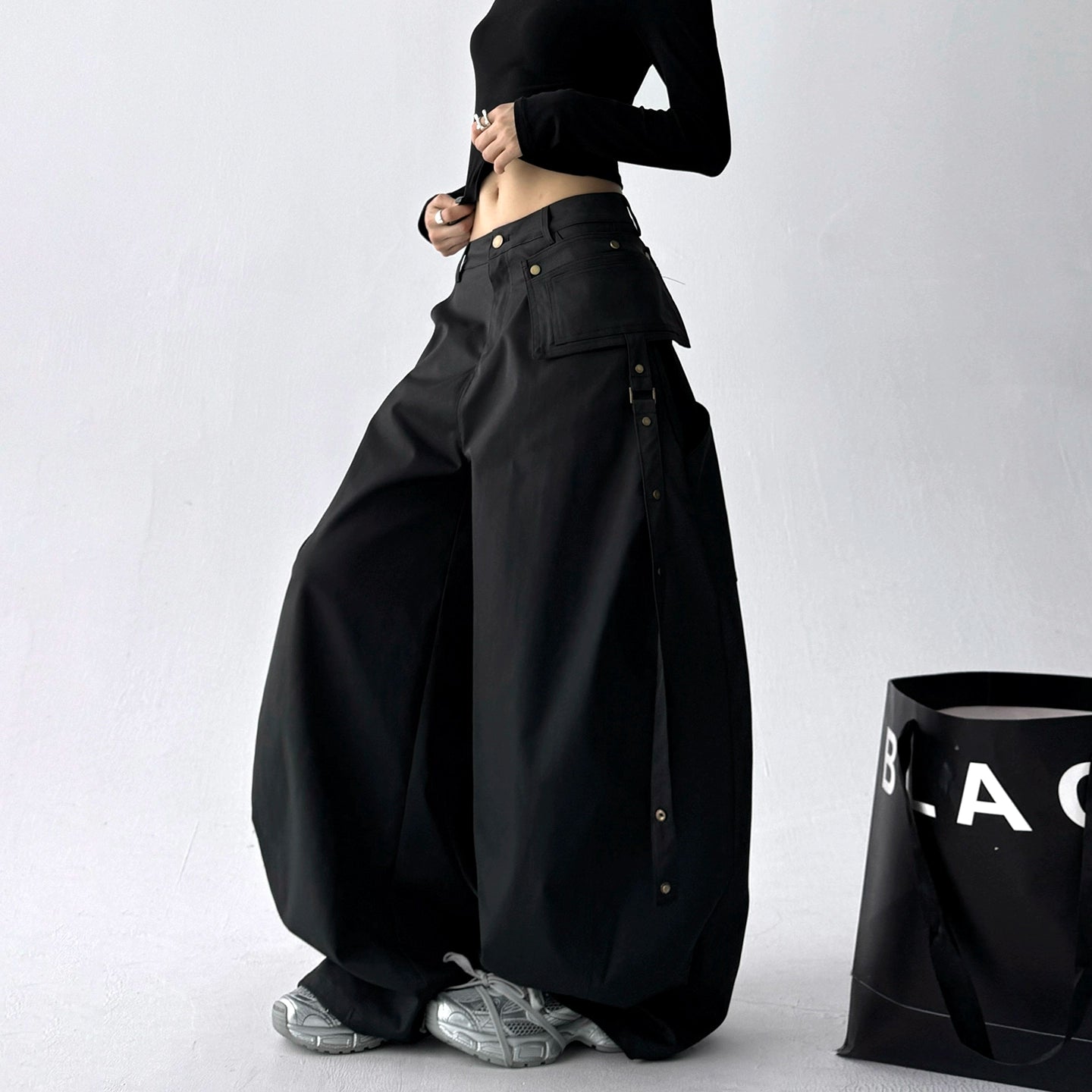 Strapflare Trousers