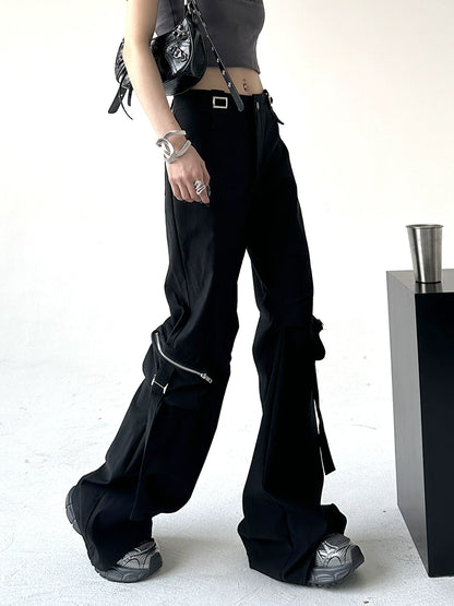 Buckle Flare Pants