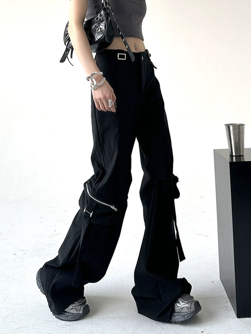 Buckle Flare Pants