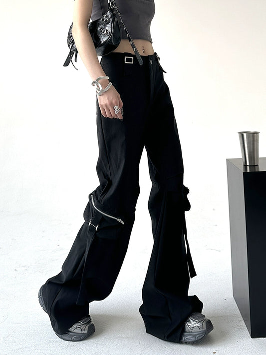 Buckle Flare Pants