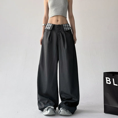 Contrast Fold Trousers