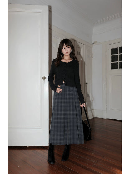 Matilda Plaid Midi Skirt