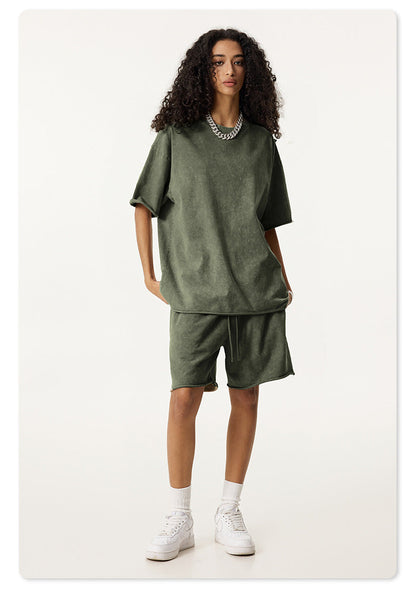 Raw Hem Lounge Shorts
