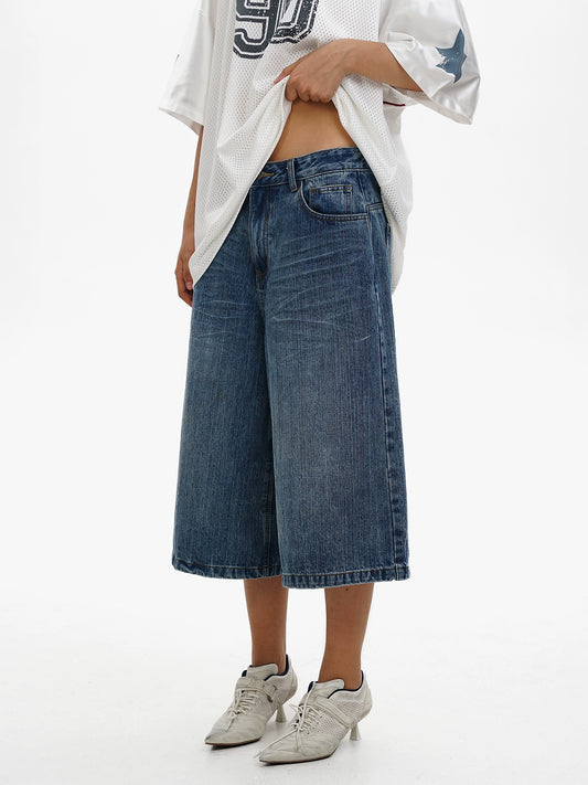 Culotte Denim Shorts