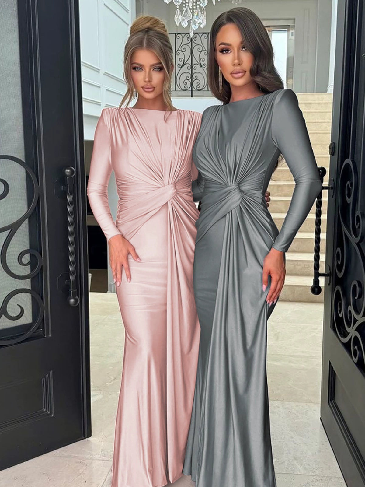 Shemoda: Sofia Sculpt Dress | Nüra - Discover the Sofia Sculpt Dress by Shemoda: structured shoulders, tie neckline, pleated waist. Style, comfort, and a slimming look in one. - $30.00