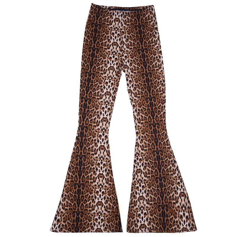 Shemoda: Iris Ember Pants | Nüra - Elevate your style in 2025 with Shemoda's Iris Ember Pants. High-waist, slimming flares in bold leopard & tiger prints for a retro, flattering fit. - $19.00