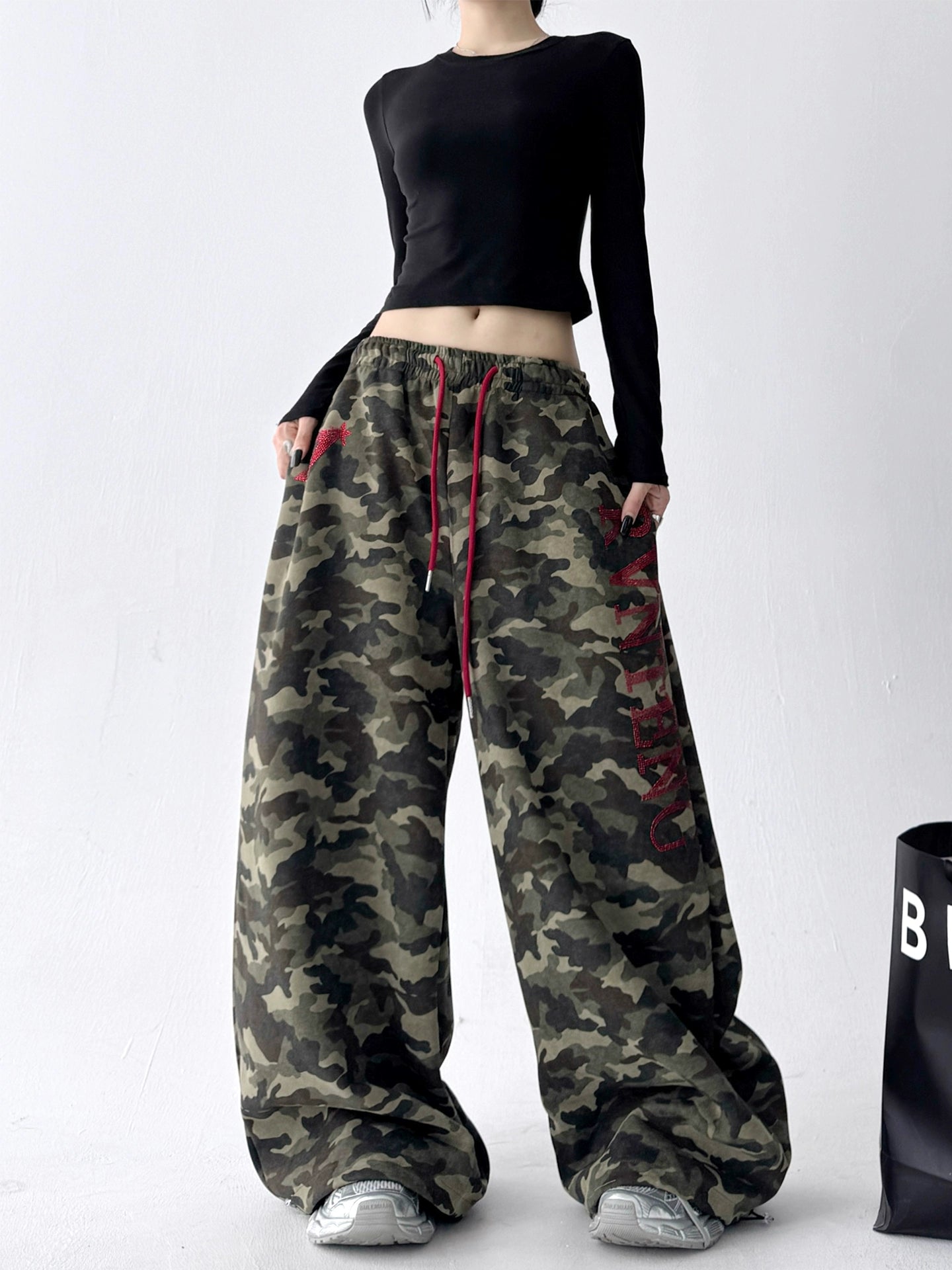 Crimson Camo Sweatpants