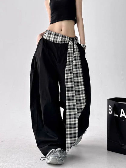 Check Wrap Pants