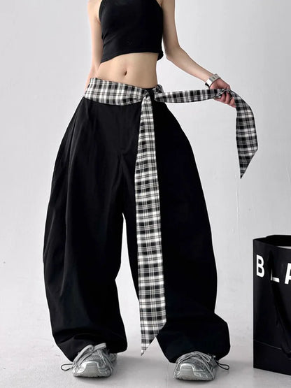 Check Wrap Pants
